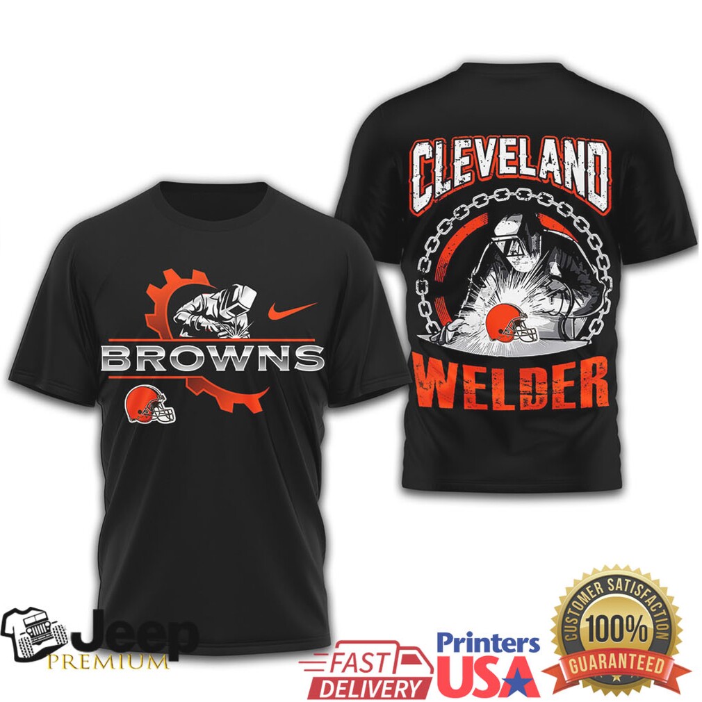 Cleveland Browns Welder 3D Shirt front view