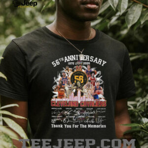 Cleveland Cavaliers 56th Anniversary 1970 2026 Thank You For The Memories T Shirt Cleveland Cavaliers 56th Anniversary 1970 2026 Thank You For The Memories T Shirt