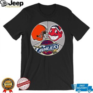 Cleveland Cavaliers Browns Guardians 3 Teams Sports Circle Logo Shirt Cleveland Cavaliers Browns Guardians 3 Teams Sports Circle Logo Shirt