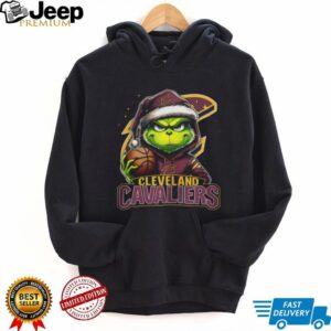Cleveland Cavaliers Grinch Santa Hat Football T Shirt