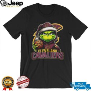 Cleveland Cavaliers Grinch Santa Hat Football T Shirt