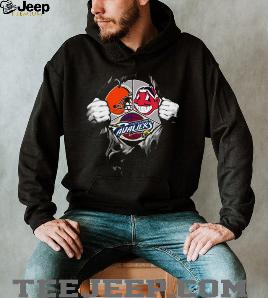Cleveland Sports Fan T Shirt Cavaliers, Browns, and IndiansGuardians Logos Cleveland Sports Fan T Shirt Cavaliers, Browns, and IndiansGuardians Logos