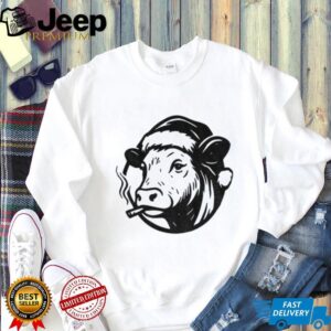 Cow Santa hat Bah Humbug Merry Christmas shirt