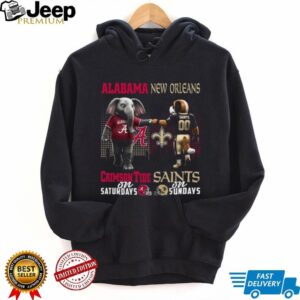 Crimson Tide Saturdays & Saints Sundays Mascot T Shirt Crimson Tide Saturdays & Saints Sundays Mascot T Shirt