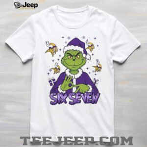 Custom Name & Number Grinch Minnesota Vikings Christmas T Shirt Custom Name & Number Grinch Minnesota Vikings Christmas T Shirt