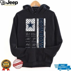 Dallas Cowboys Distressed Flag Player Signatures T Shirt Dallas Cowboys Distressed Flag Player Signatures T Shirt