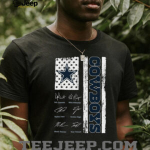 Dallas Cowboys Distressed Flag Player Signatures T Shirt
