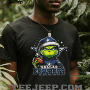 Dallas Cowboys Grinch Santa Hat Football T Shirt Dallas Cowboys Grinch Santa Hat Football T Shirt