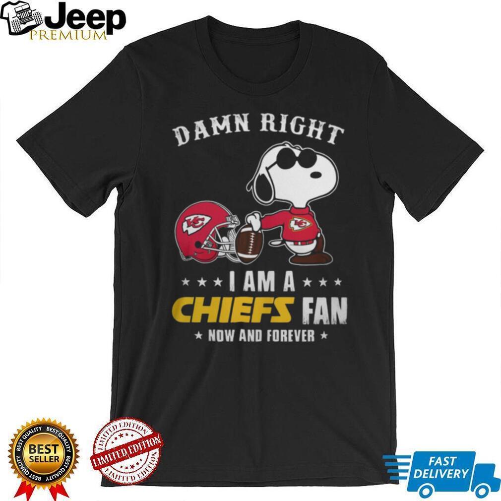 ‘Damn Right I Am A Chiefs Fan Now And Forever’ Snoopy Shirt ‘Damn Right I Am A Chiefs Fan Now And Forever’ Snoopy Shirt