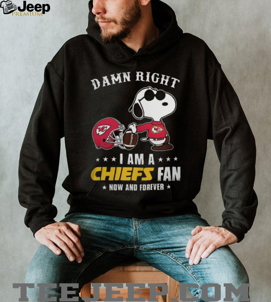 ‘Damn Right I Am A Chiefs Fan Now And Forever’ Snoopy Shirt ‘Damn Right I Am A Chiefs Fan Now And Forever’ Snoopy Shirt