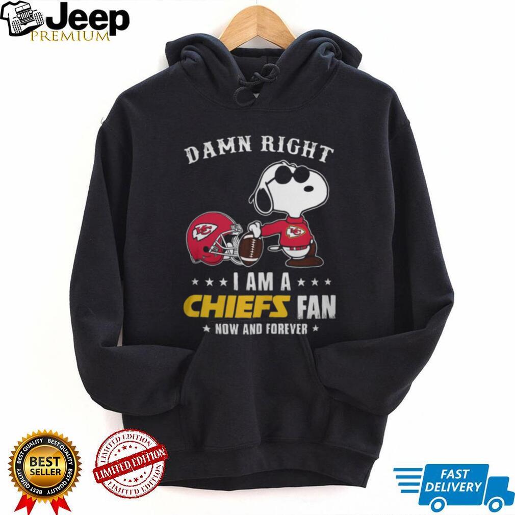 ‘Damn Right I Am A Chiefs Fan Now And Forever’ Snoopy Shirt ‘Damn Right I Am A Chiefs Fan Now And Forever’ Snoopy Shirt