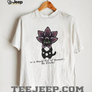 Demogorgon cat in a world full of normal be eleven cartoon shirt