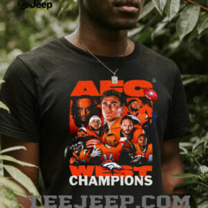 Denver Broncos 2025 AFC West Division Champions Locker Room Trophy Collection T Shirt Denver Broncos 2025 AFC West Division Champions Locker Room Trophy Collection T Shirt