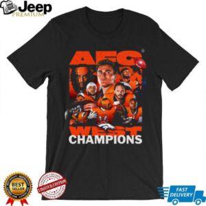 Denver Broncos 2025 AFC West Division Champions Locker Room Trophy Collection T Shirt