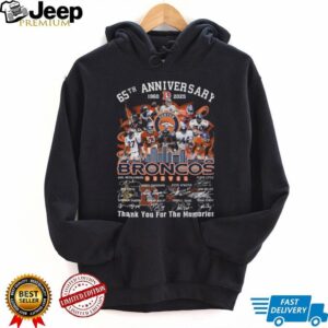 Denver Broncos 65th Anniversary 1960 2025 Players Signatures Thank You For The Memories T Shirt