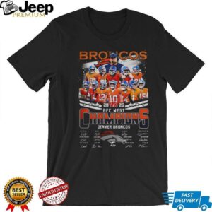 Denver Broncos AFC West Champions 2025 Football signatures shirt Denver Broncos AFC West Champions 2025 Football signatures shirt