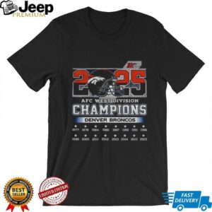 Denver Broncos Football AFC West Division Champions 1977 2025 shirt Denver Broncos Football AFC West Division Champions 1977 2025 shirt