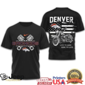 Denver Broncos Official NFL Biker 3D Shirt Denver Broncos Official NFL Biker 3D Shirt