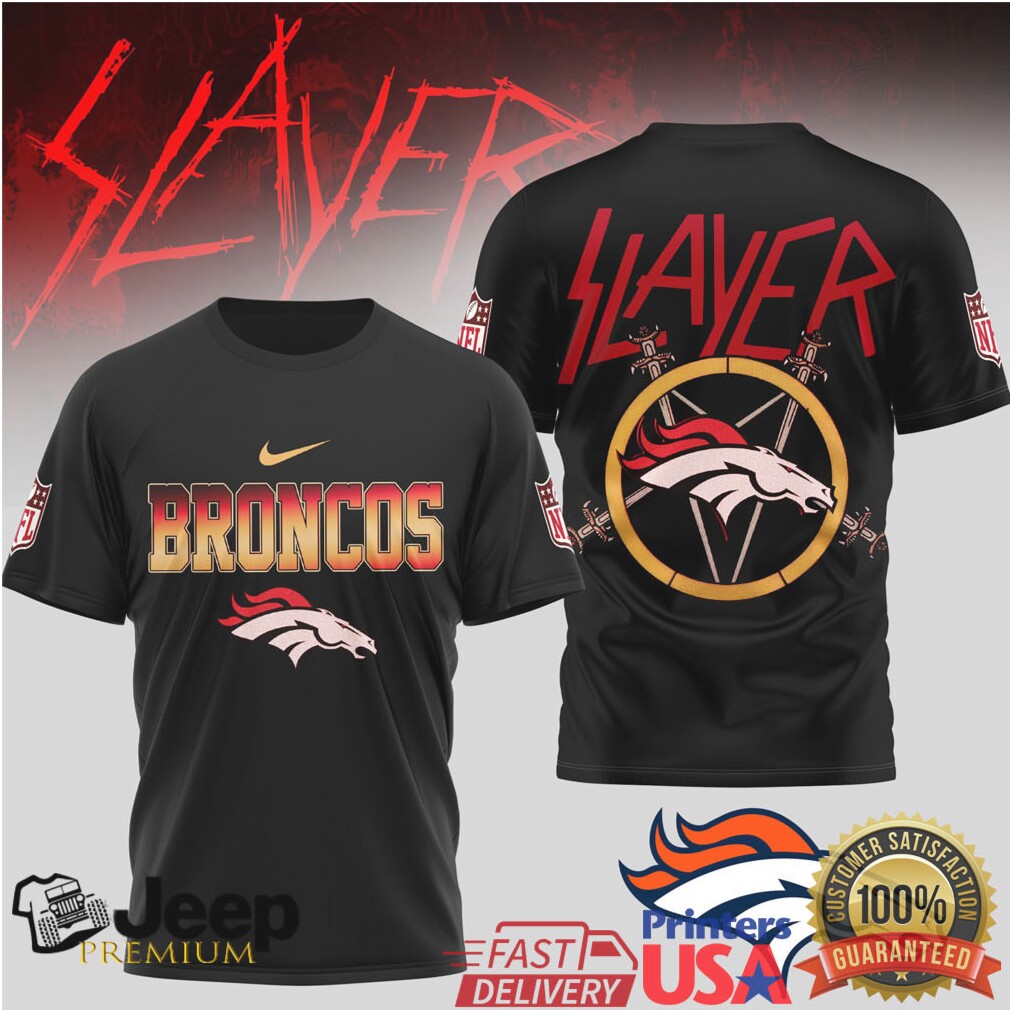 Denver Broncos Official NFL Slayer 3D Shirt Denver Broncos Official NFL Slayer 3D Shirt