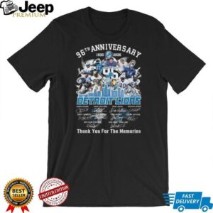 Detroit Lions 96th Anniversary (1930 2026) Players Signatures T Shirt