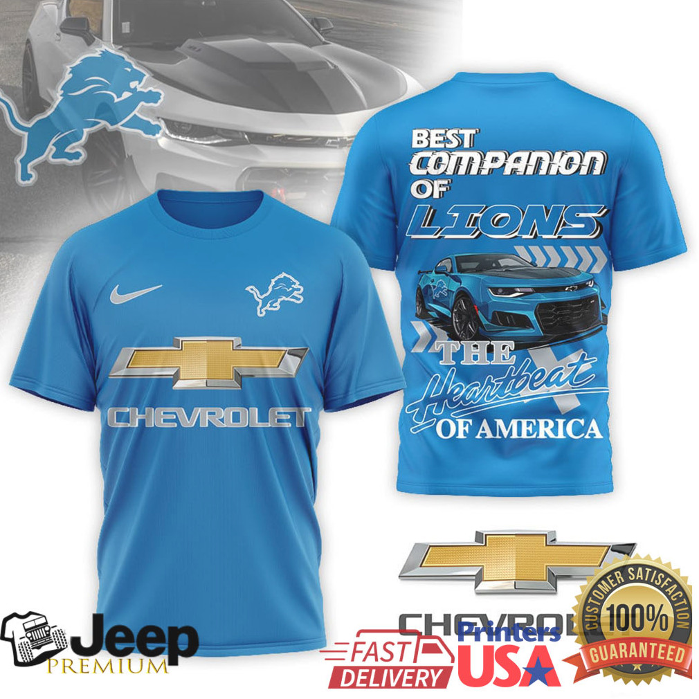 Detroit Lions Official NFL Chevrolet 3D Shirt Detroit Lions Official NFL Chevrolet 3D Shirt