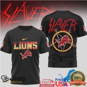 Detroit Lions Official NFL Slayer 3D Shirt