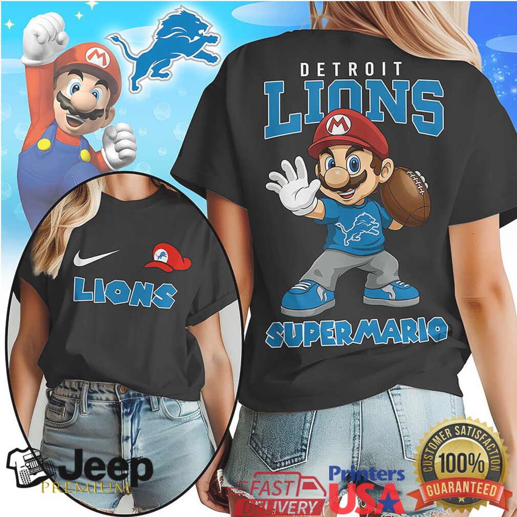 Detroit Lions Official NFL Super Mario Shirt Detroit Lions Official NFL Super Mario Shirt