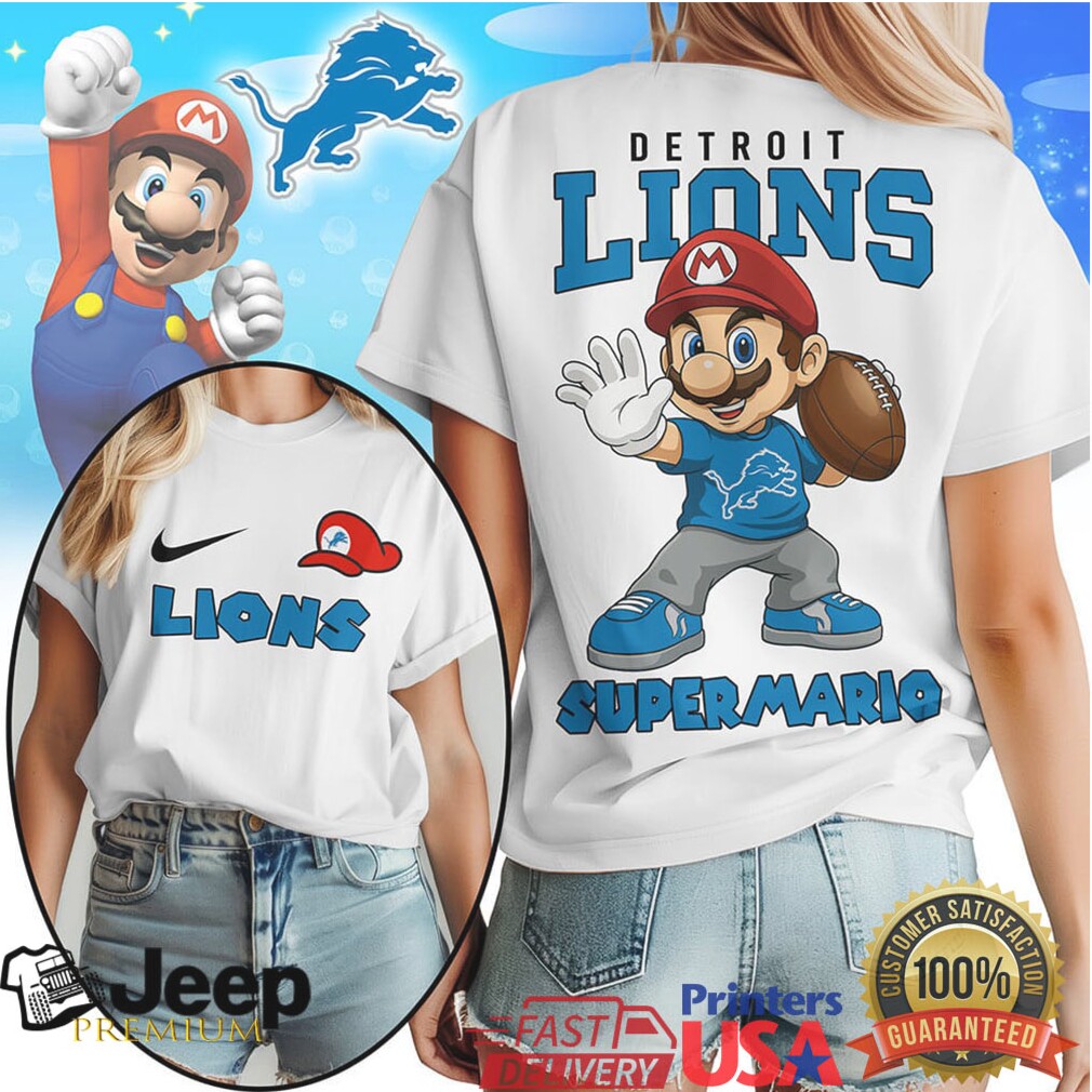 Detroit Lions Official NFL Super Mario Shirt Detroit Lions Official NFL Super Mario Shirt