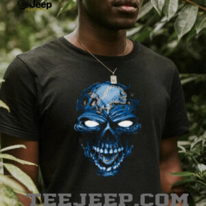 Detroit Lions Zombie Skull T Shirt