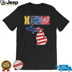 Detroit Sports Fan Michigan Map T Shirt