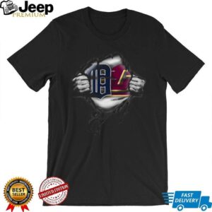 Detroit Tigers & Cleveland Guardians Ripped Logo Fan Shirt