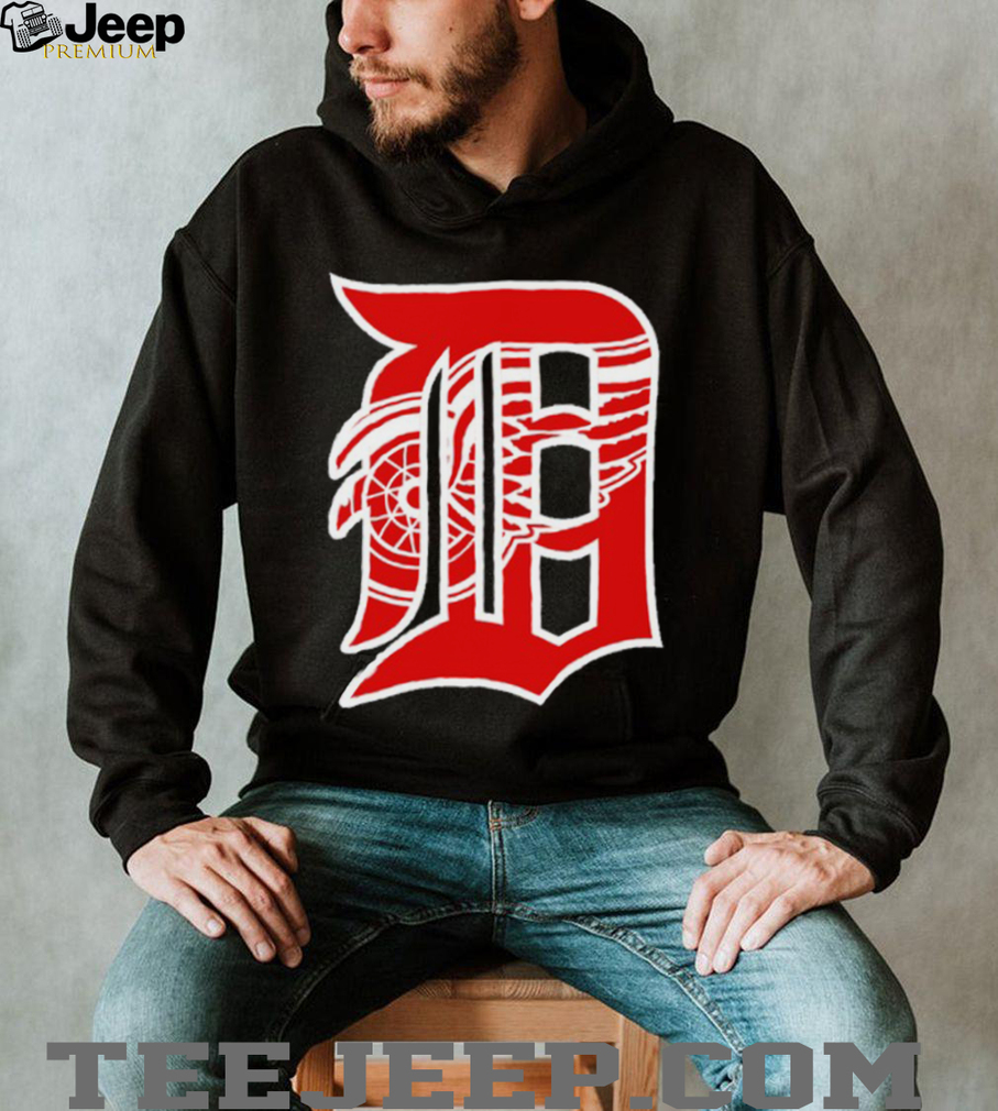 Detroit Tigers x Red Wings Logo Mashup Shirt Detroit Tigers x Red Wings Logo Mashup Shirt