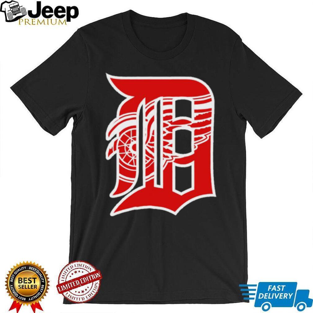 Detroit Tigers x Red Wings Logo Mashup Shirt Detroit Tigers x Red Wings Logo Mashup Shirt