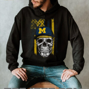 Distressed Michigan 'M' Skull Fan Shirt