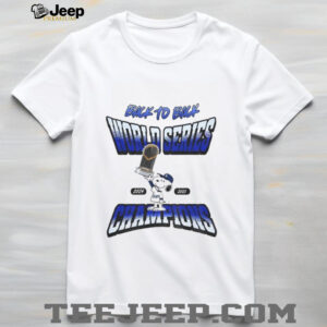 Dodgers 2024 2025 World Series Champions Snoopy Hosting Trophy shirt