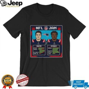 Drake Maye and Stefon Diggs New England Patriots Football cartoon 2025 shirt Drake Maye and Stefon Diggs New England Patriots Football cartoon 2025 shirt