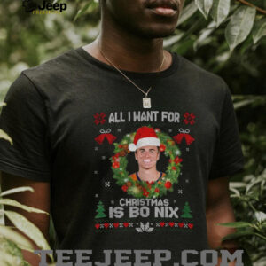 Funny All I Want For Christmas Is Bo Nix Football Fan Denver Broncos shirt