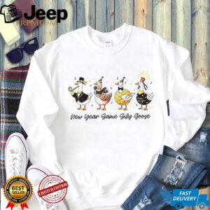 Funny new year silly goose 2026 celebration goose shirt