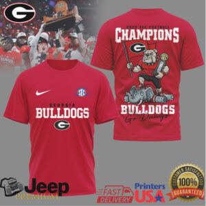 Georgia Bulldogs 2025 SEC Champs Tee