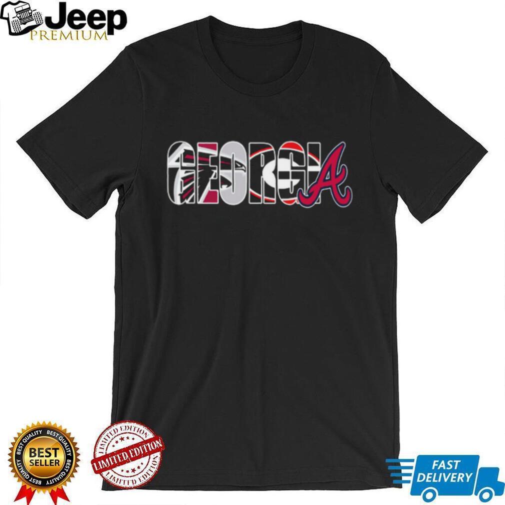 Georgia Bulldogs & Atlanta Braves Co Branded Black T Shirt Georgia Bulldogs & Atlanta Braves Co Branded Black T Shirt