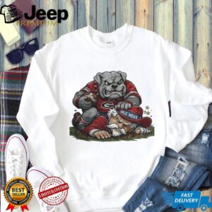 Georgia Bulldogs vs. Ole Miss Rebels Playoffs Retro Rivalries Football Artwork shirt