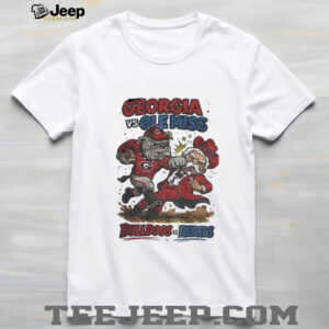 Georgia Bulldogs vs. Ole Miss Rebels Retro Rivalries Football Artwork CFP shirt