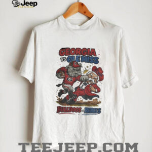 Georgia Bulldogs vs. Ole Miss Rebels Retro Rivalries Football Artwork CFP shirt
