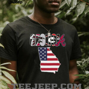 Georgia Pride Atlanta Braves American Flag T Shirt Georgia Pride Atlanta Braves American Flag T Shirt