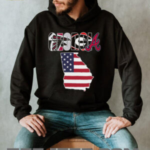 Georgia Pride Atlanta Braves American Flag T Shirt