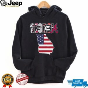 Georgia Pride Atlanta Braves American Flag T Shirt