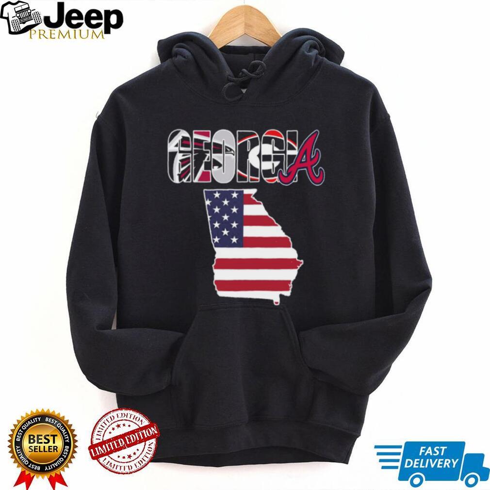 Georgia Pride Atlanta Braves American Flag T Shirt Georgia Pride Atlanta Braves American Flag T Shirt
