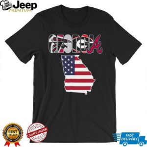 Georgia Pride Atlanta Braves American Flag T Shirt