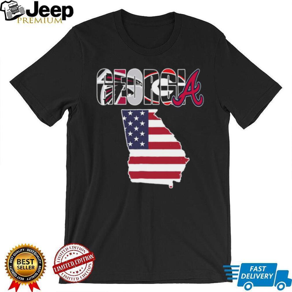 Georgia Pride Atlanta Braves American Flag T Shirt Georgia Pride Atlanta Braves American Flag T Shirt
