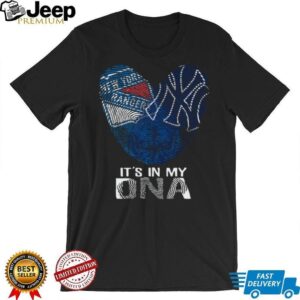 Giants Yankees Fingerprint Heart It’s In My DNA T Shirt Giants Yankees Fingerprint Heart It’s In My DNA T Shirt